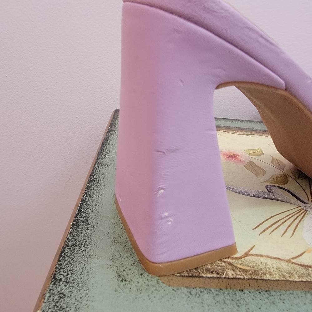 Open Edit Edsheena Lavendar Contoured Heel Slides Size 10 - Picture 5 of 9